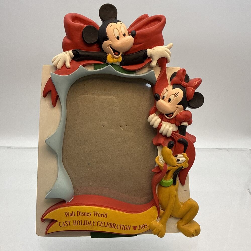 Vintage Walt Disney World Cast Holiday 1993 Picture Frame. No Box